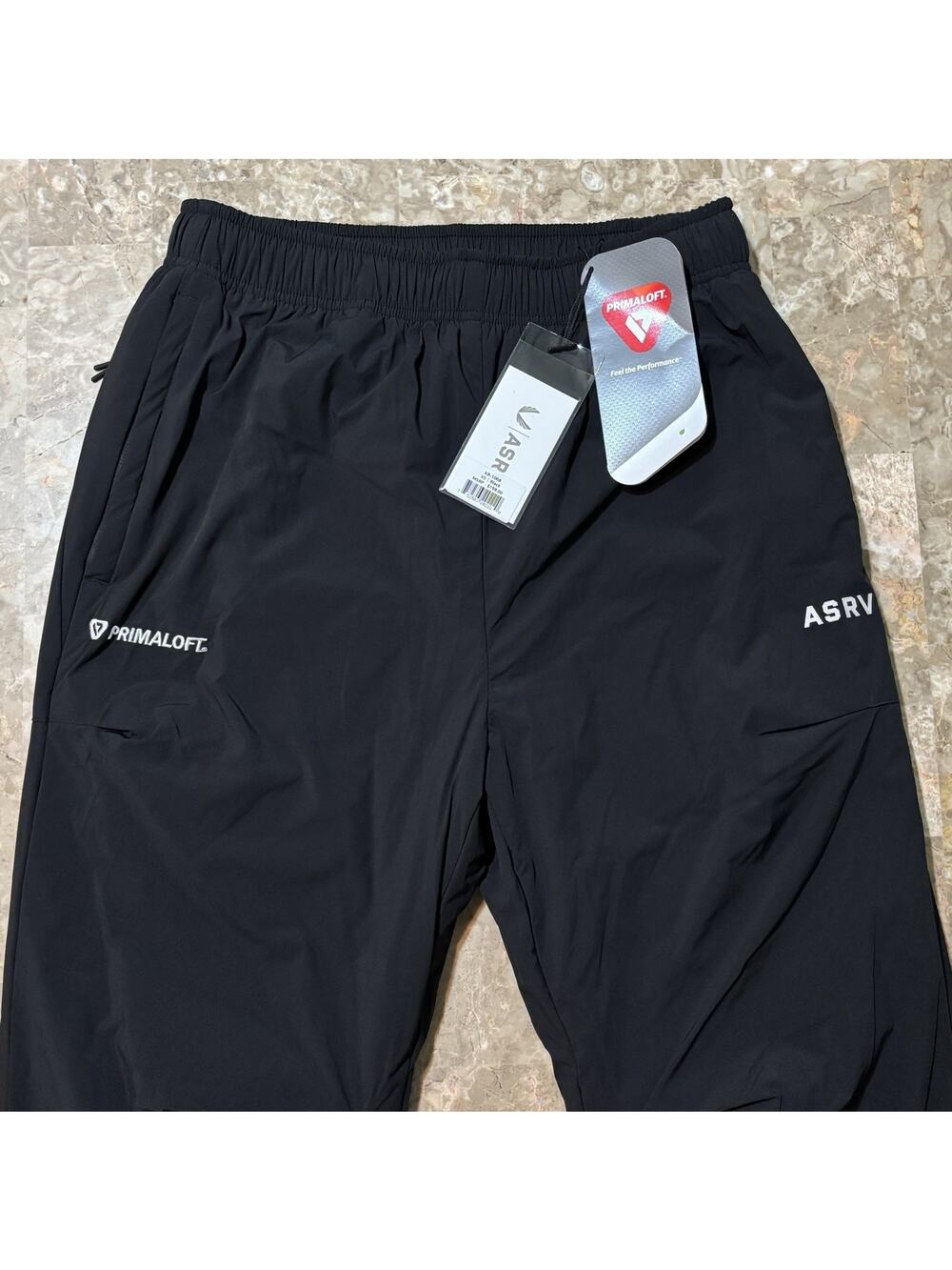 ASRV Pants Mens XS Black Aerotex Primaloft Insulated Warm Up Woven NEW